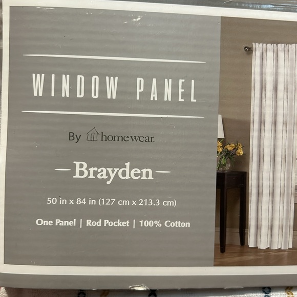 NWT Brayden Window panel (3)set, 50 by 84L by Homewear - Picture 3 of 6